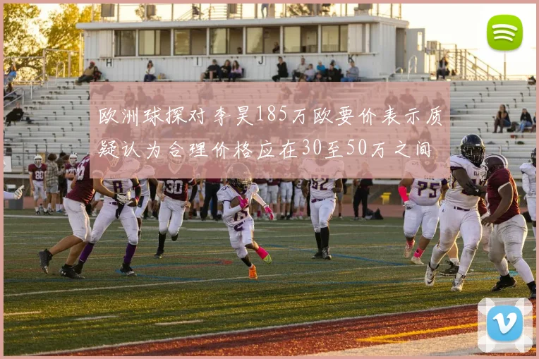 欧洲球探对李昊185万欧要价表示质疑认为合理价格应在30至50万之间